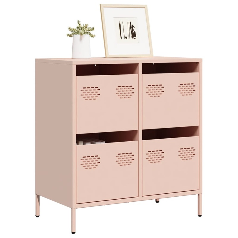 Buffet rose 68x39x73,5 cm acier lamin  froid