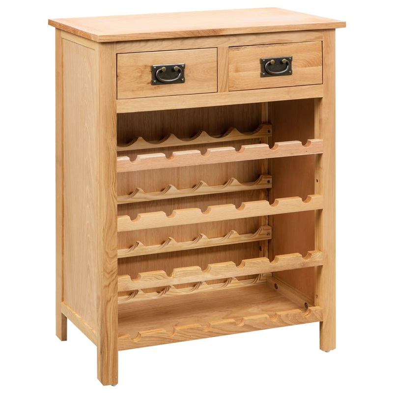 Casier  bouteilles 72 x 32 x 90 cm Bois de chne massif