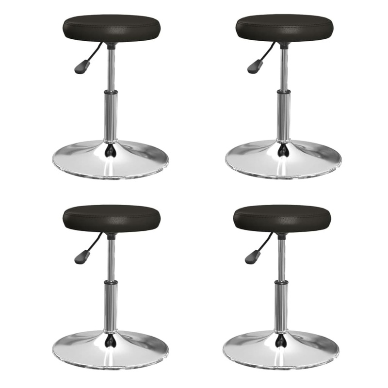 Chaises  manger lot de 4 noir similicuir