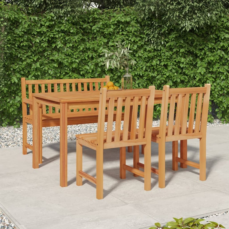 Ensemble  manger de jardin 4 pcs Bois de teck massif