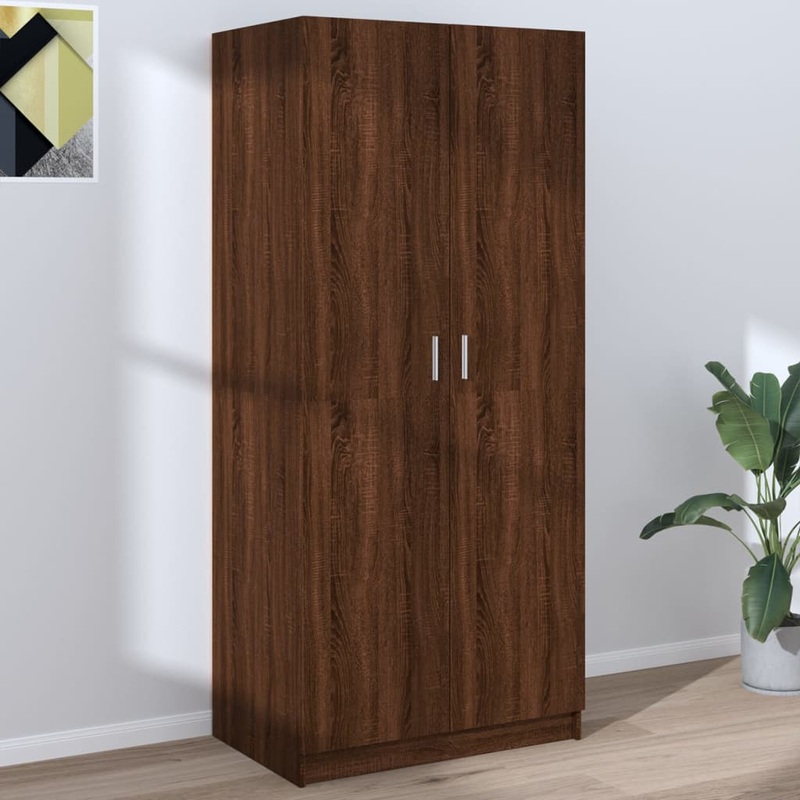 Garde-robe Chne marron 80x52x180 cm Bois d'ingnierie