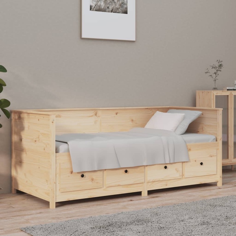 Lit de jour sans matelas 75x190 cm bois de pin massif