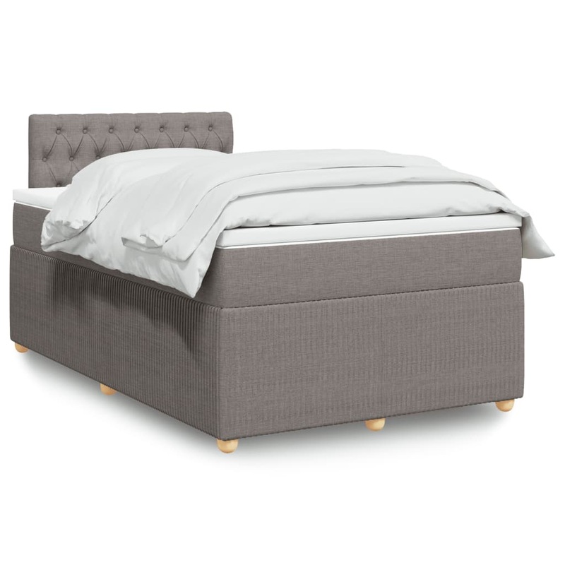 Sommier  lattes de lit avec matelas taupe 120x190 cm tissu