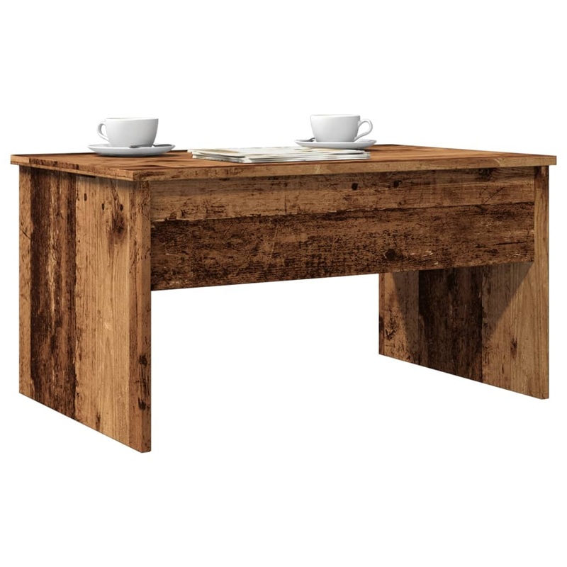 Table basse vieux bois 80x50,5x41,5 cm bois d'ingnierie