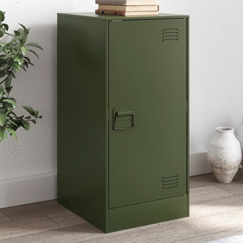 Buffet vert olive 34,5x39x73 cm acier