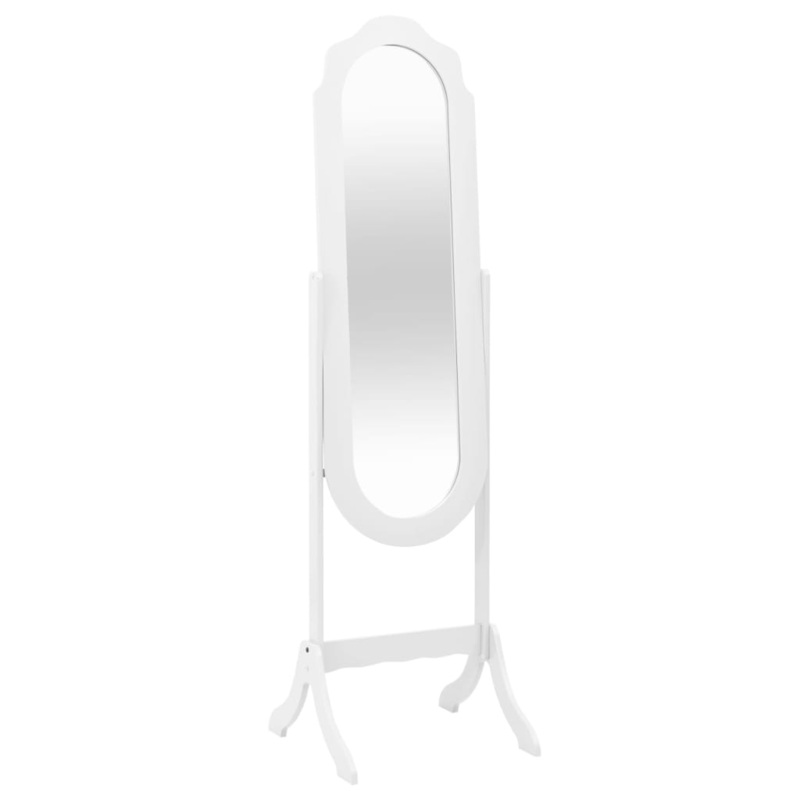Miroir sur pied blanc 45,5x47,5x160 cm bois d'ingnierie