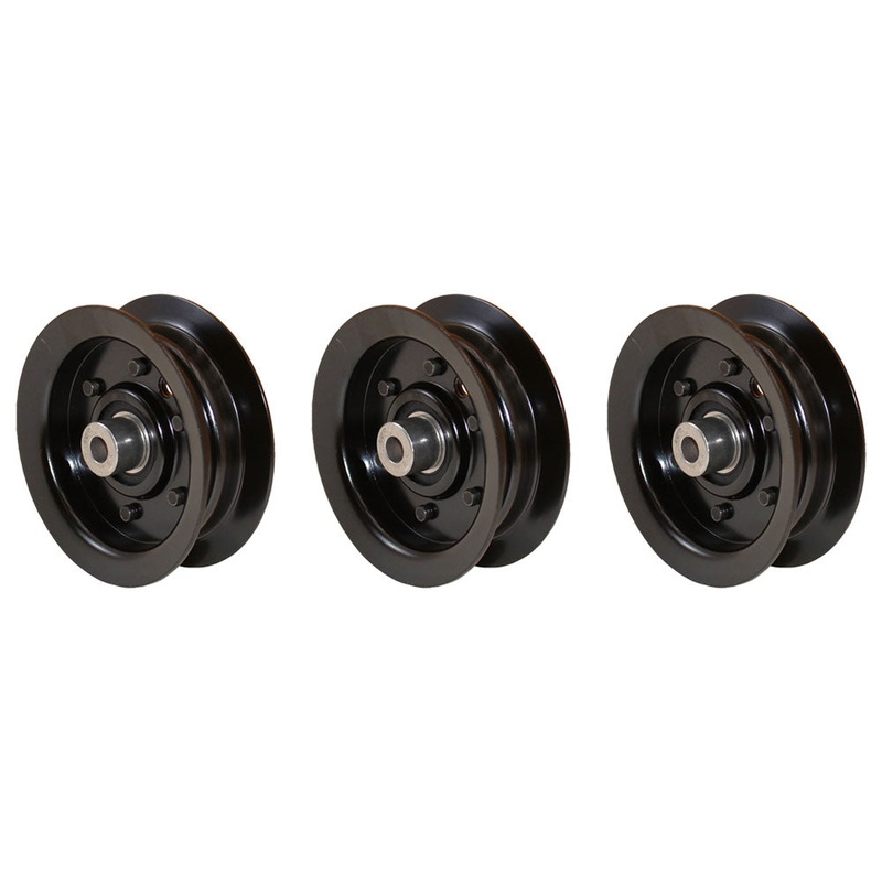 (Pack of 3) Flat Idler Pulley Fits Exmark Zero-Turn Mower QZS708GEM50200 Tractor