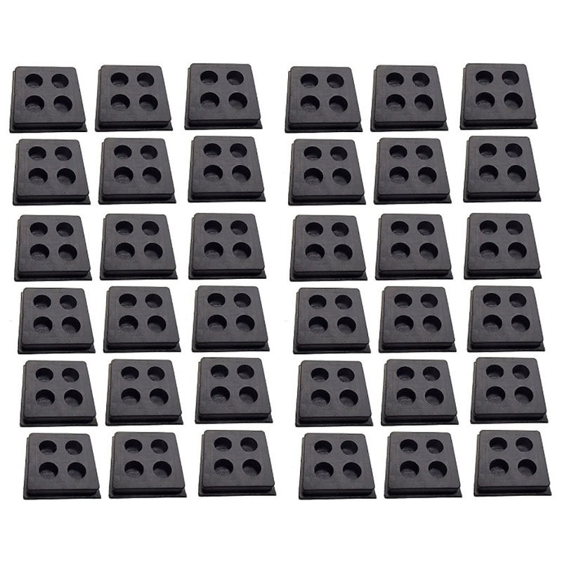 BLACKPAD2X2X3/4 Qty 36: Anti-Vibration Pad (2x2x3/4) Fits Universal Products