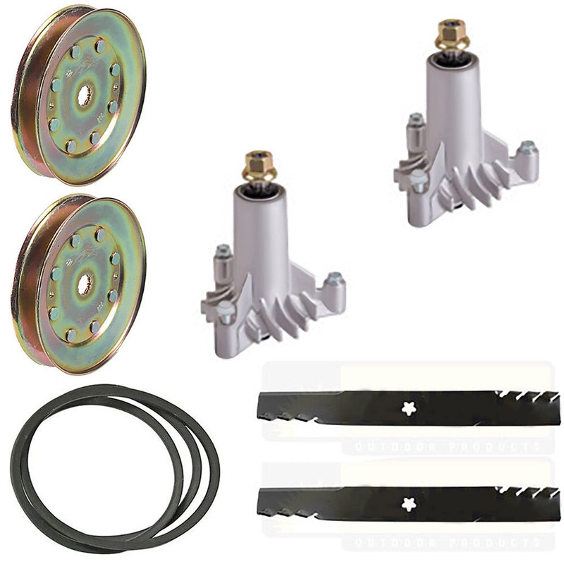 Spindle Assembly, Blade, Belt, and Pulley Kit Fits Husqvarna Replaces 130794