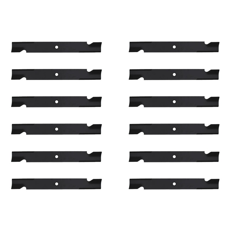 Qty 12: Notched High-Lift Mower Blade Fits Bad Boy Replaces 038-2007-00