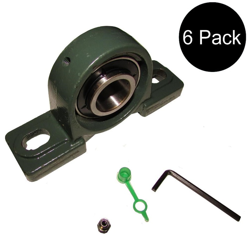 Qty 6: 1" Pillow Block Bearing Fits Grasshopper Replaces 122043