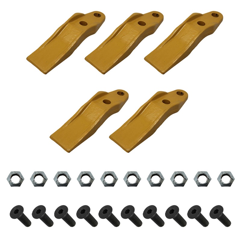 Qty 5: Skid Steer Unitoothw/ Hardware Fits Caterpillar Replaces 132-4720