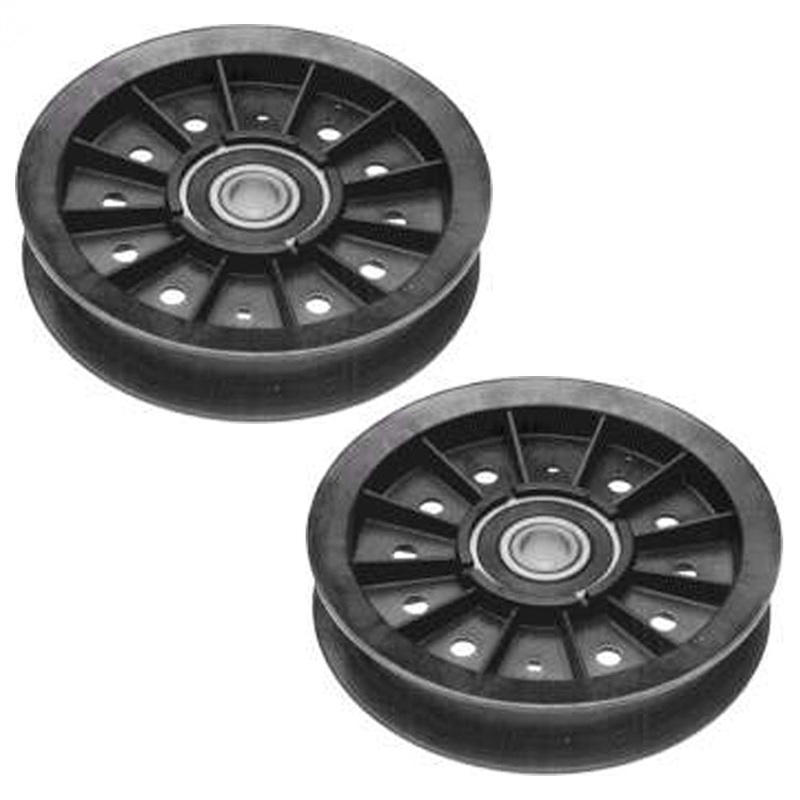 Qty 2: Flat Idler Pulley Fits Snapper Replaces 18585