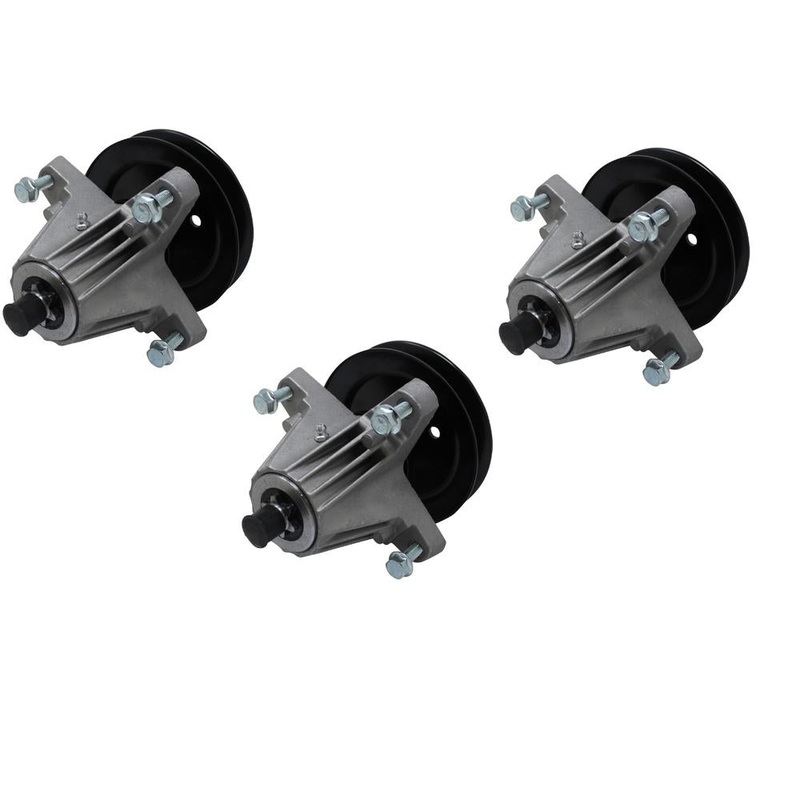 Set of 3 Mower Deck Spindles with Pulley Fits Cub Cadet Replaces 618-06981