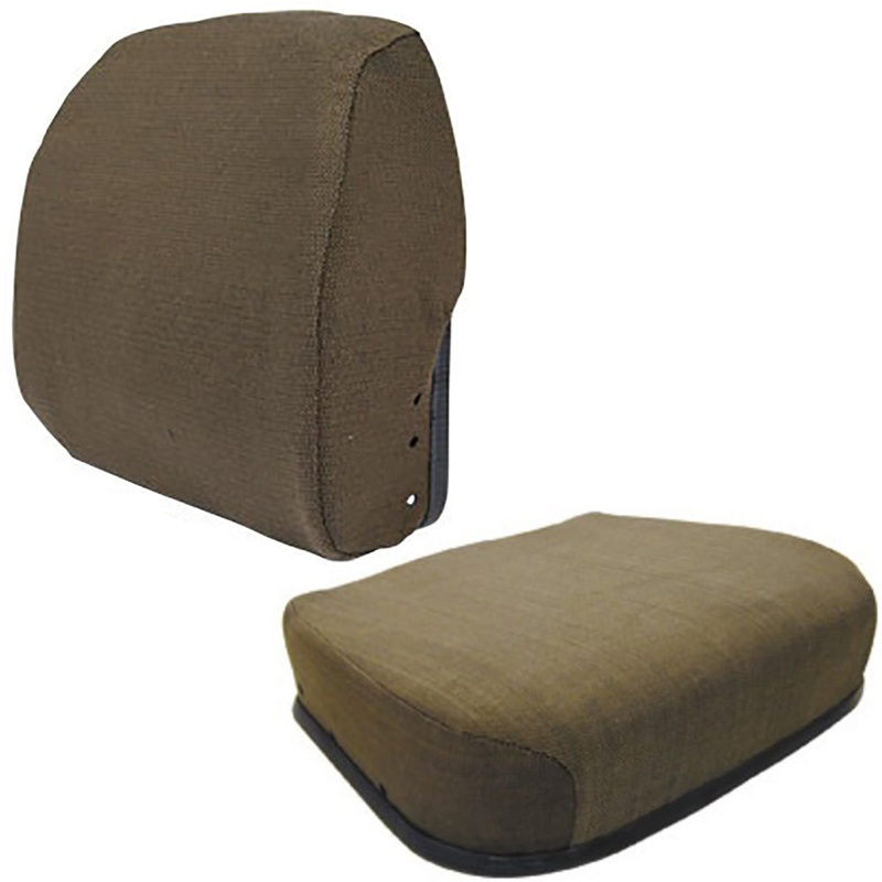 Seat Cushion Set - Fabric Dark Brown Fits John Deere 4230 4240 4430 4440 4630