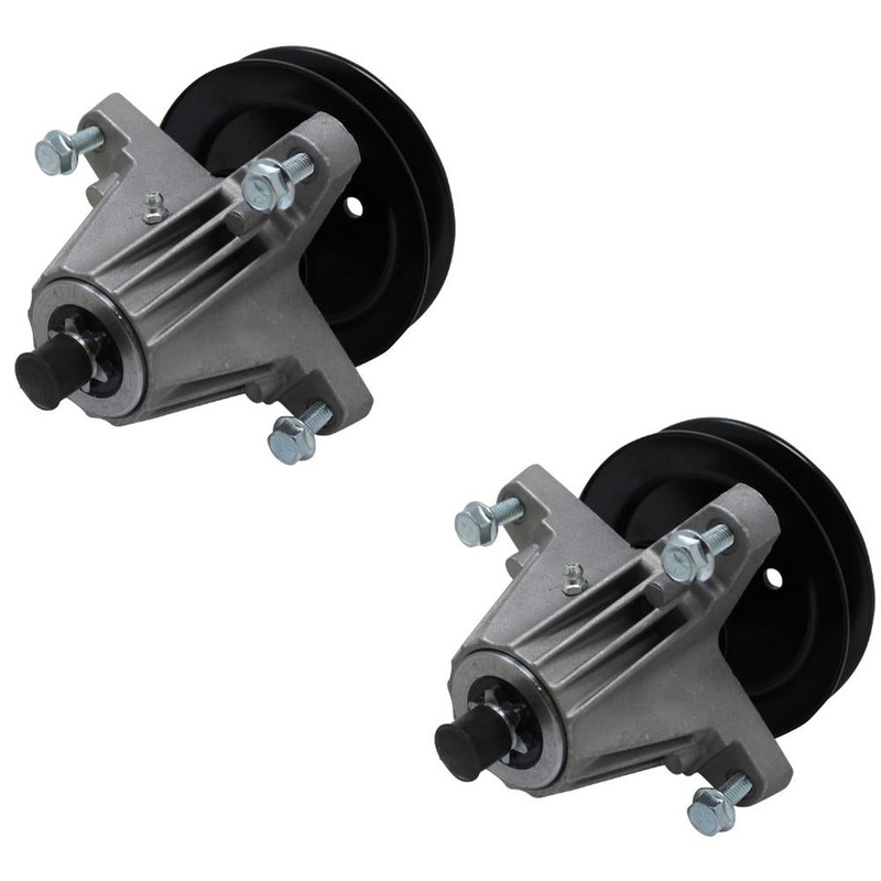 Set of 2 Mower Deck Spindles with Pulley Fits Cub Cadet Replaces 618-06981