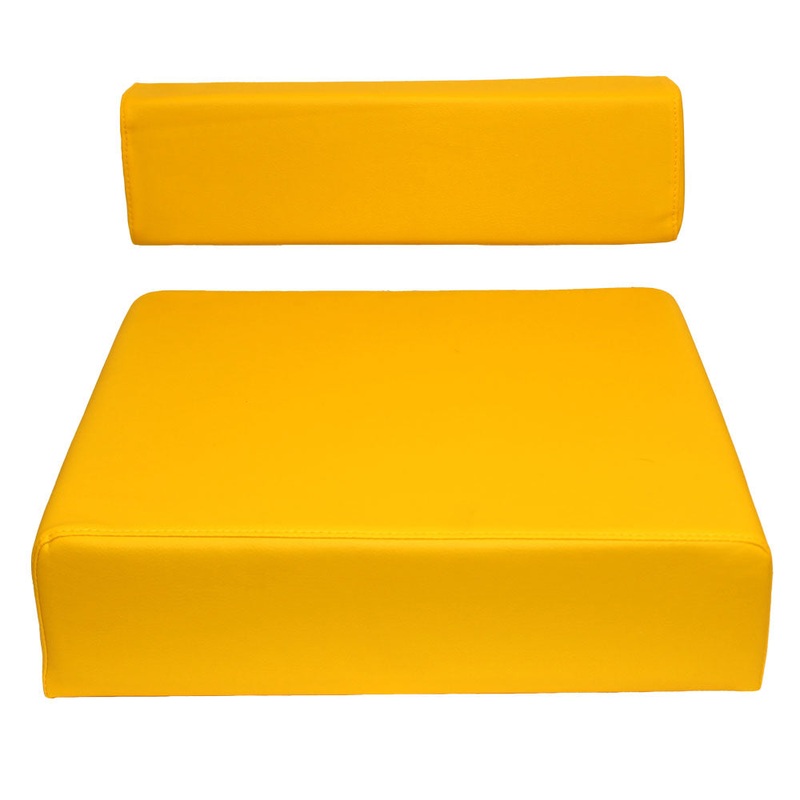 Yellow Backrest & Seat Cushion Set Fits John Deere Replaces AM3462T