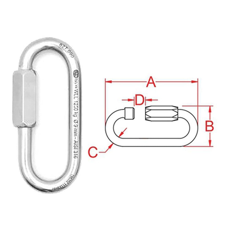 16985 QUICK LINK OVAL LONG 3.74"