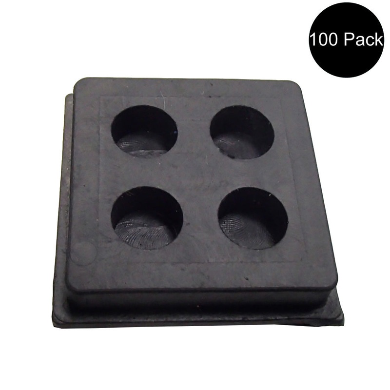 BLACKPAD2X2X3/4 Qty 100: Anti-Vibration Pad (2x2x3/4) Fits Universal Products