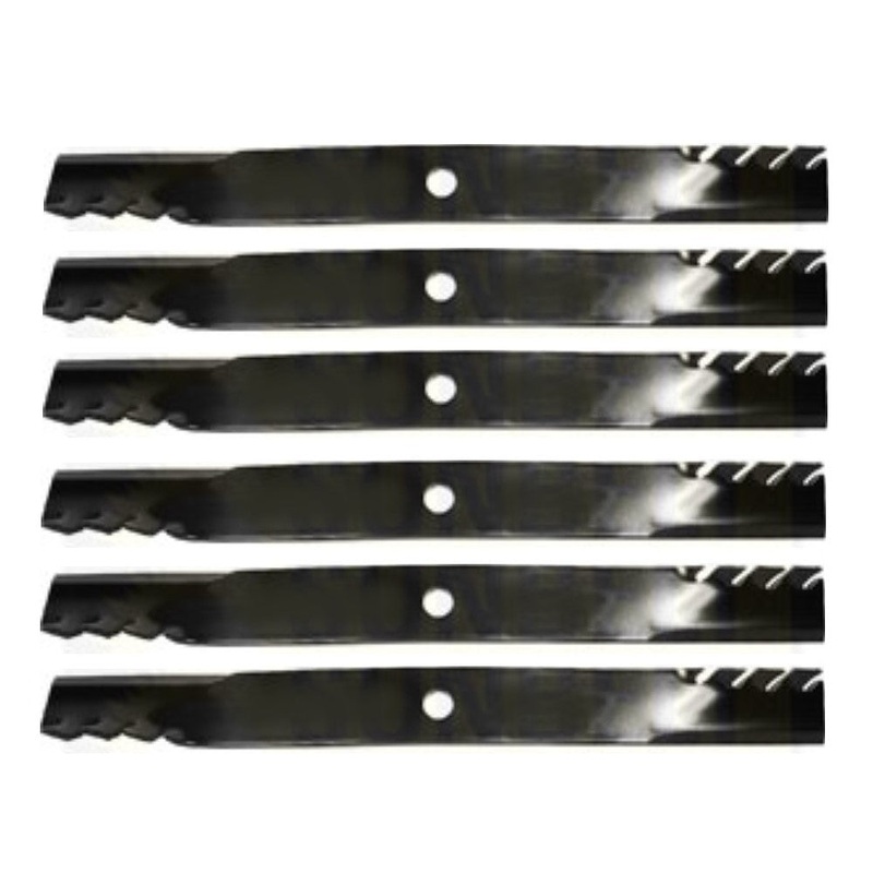 Qty 6: Toothed Mulching Blade Fits John Deere Replaces AM101167