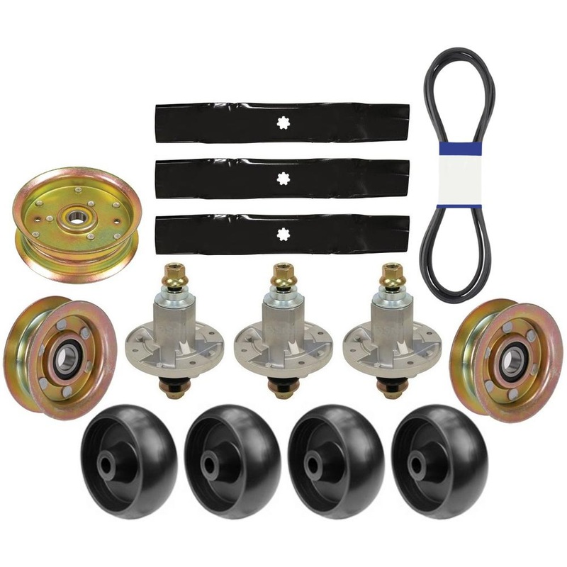 Mower Deck Rebuild Kit w/ Deck Wheels Fits John Deere Replaces GX10168
