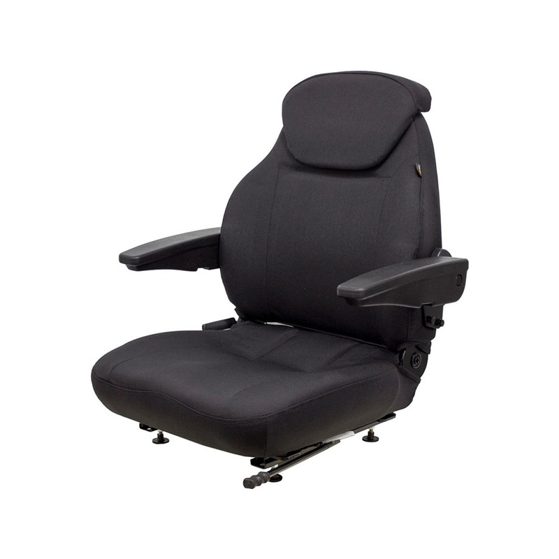 Black Cordura Fabric Seat Assembly Fits Komatsu Replaces SEQ90-0168