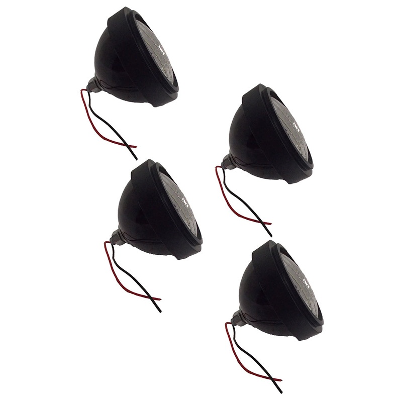 Qty 4: 12V Sealed Beam Headlight Fits White Replaces 105340AS