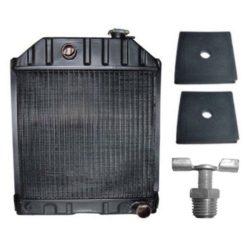 Radiator w/ Drain Tap & 2 Pads Fits Farmtrac Replaces ESL10500