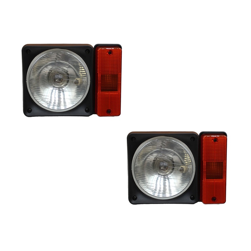 Qty. 2: Complete Headlamp Assembly Fits JCB Replaces 262/68200