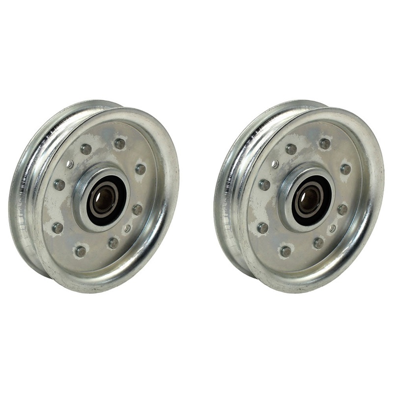 Qty 2: Flat Idler Pulley Fits Exmark Replaces 1-403009