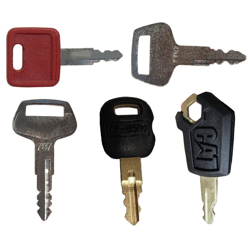 719-10306001 5 Pc. Heavy Equipment Key Set Fits Kato