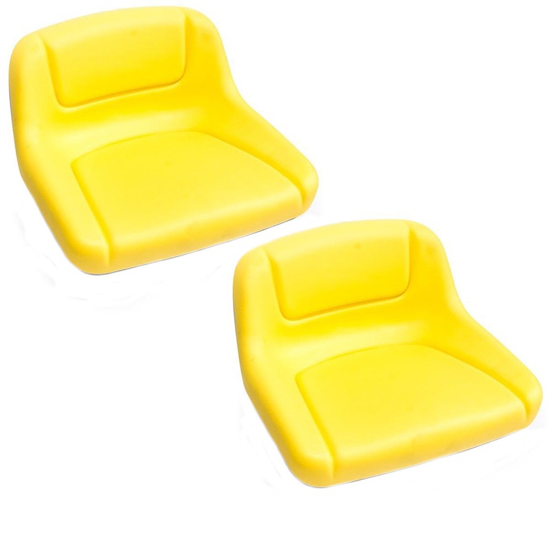 Qty 2: Yellow Mid Back Lawn Tractor Seat Fits John Deere Replaces GY20495