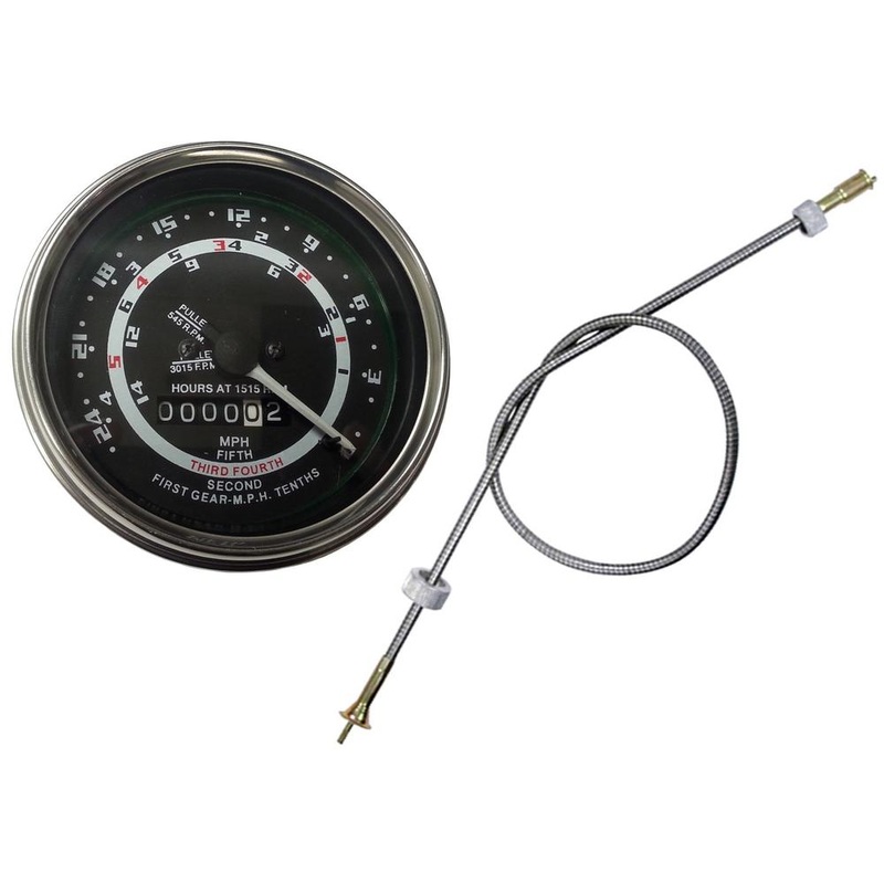 Tachometer & Tach Cable Set Fits Ford/New Holland Replaces B9NN17365B-OE