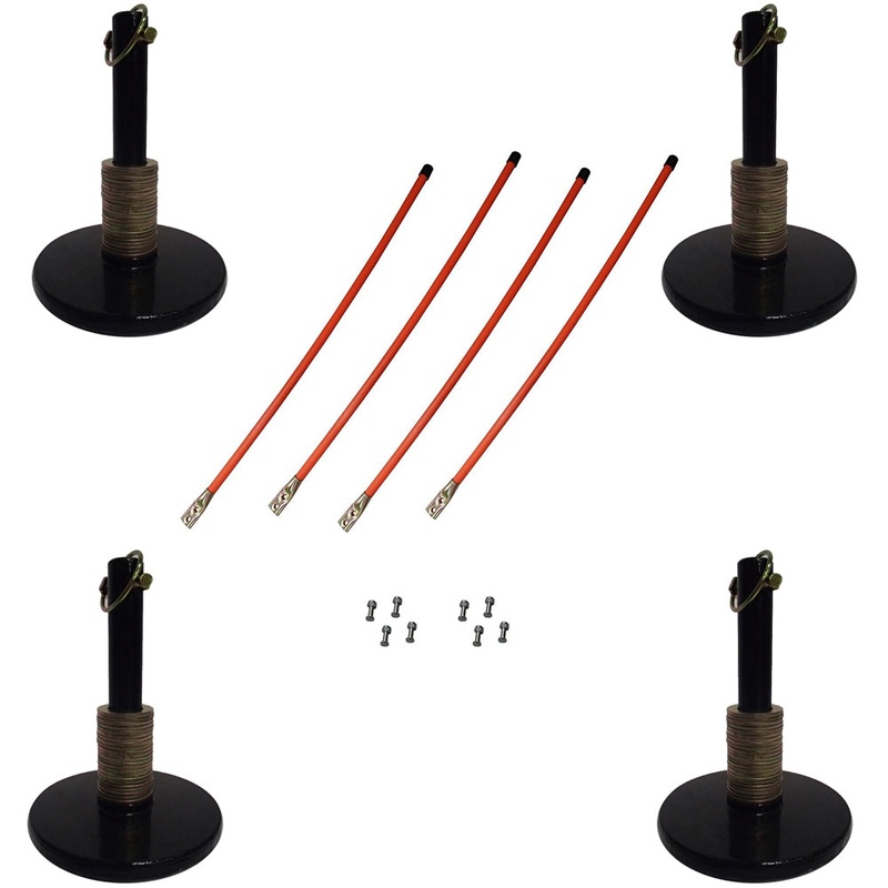 (4) Snow Plow Shoes & 27" Snow Plow Markers Fits Western Replaces 2040