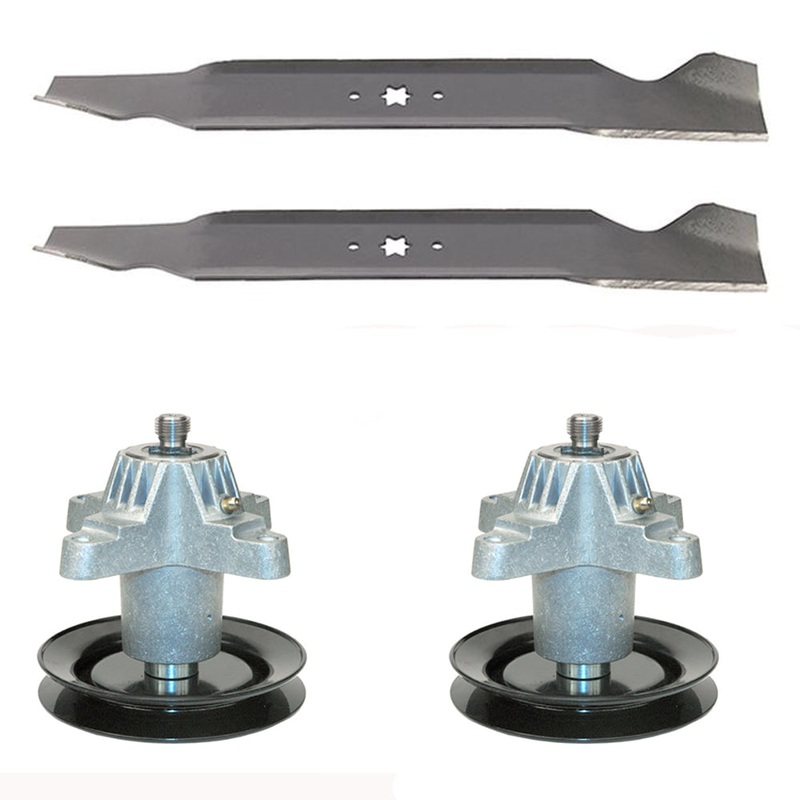 Spindle Assembly w/ Pulley & Blade Kit Fits MTD Replaces 618-04474