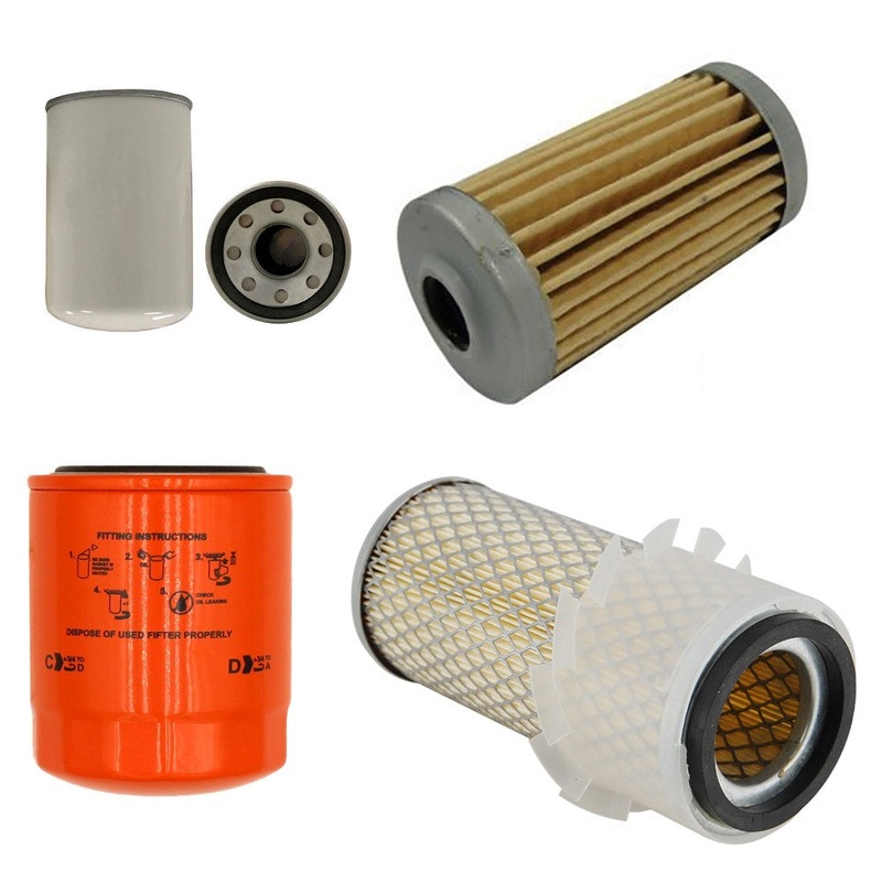 4pc Filter Kit Fits Komatsu Replaces 121465-12510