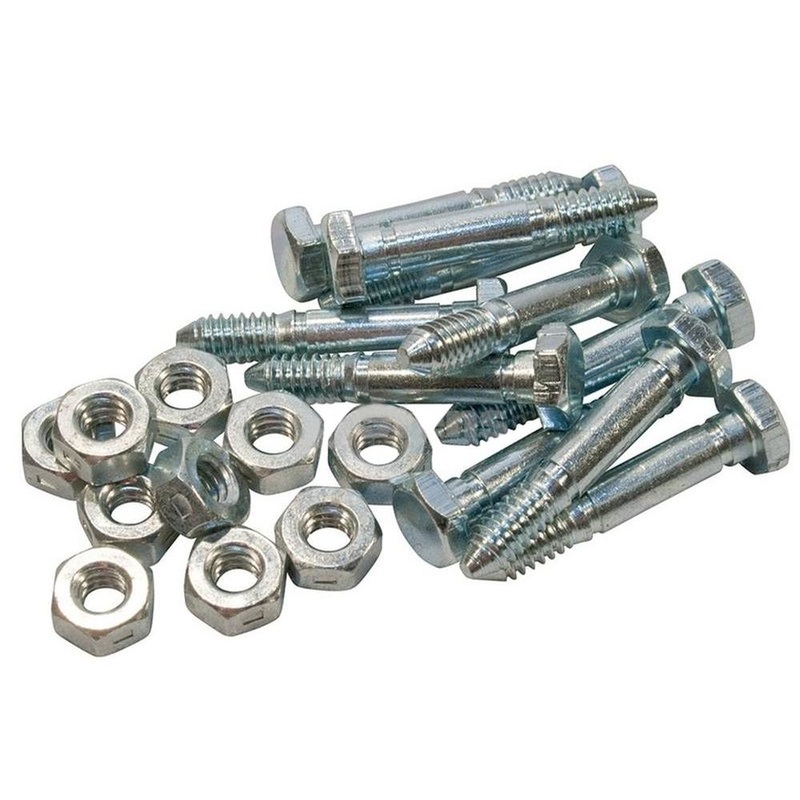 Qty 10: Shear Pin with Nut, 1-7/16" x 1/4" Fits Ariens Replaces 05907100