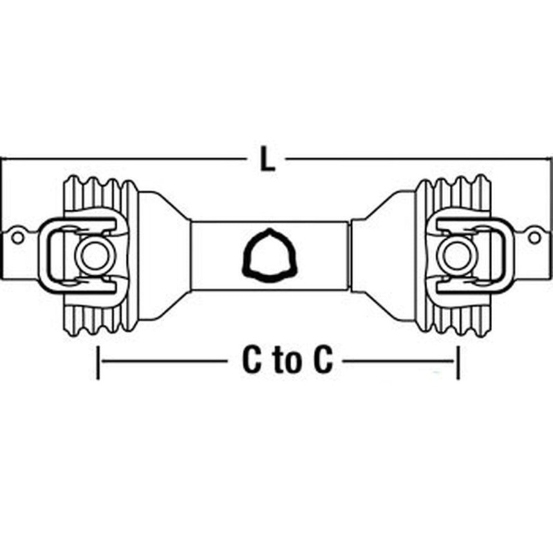 A-BP612100202-AI Driveline; W/ 1 3/8" 21 Spline QD Yokes