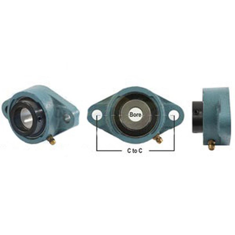 A-WGTZ20L-I-AI 2 Bolt Flanged Bearing W/ Lock Collar, Re-Lubricatable