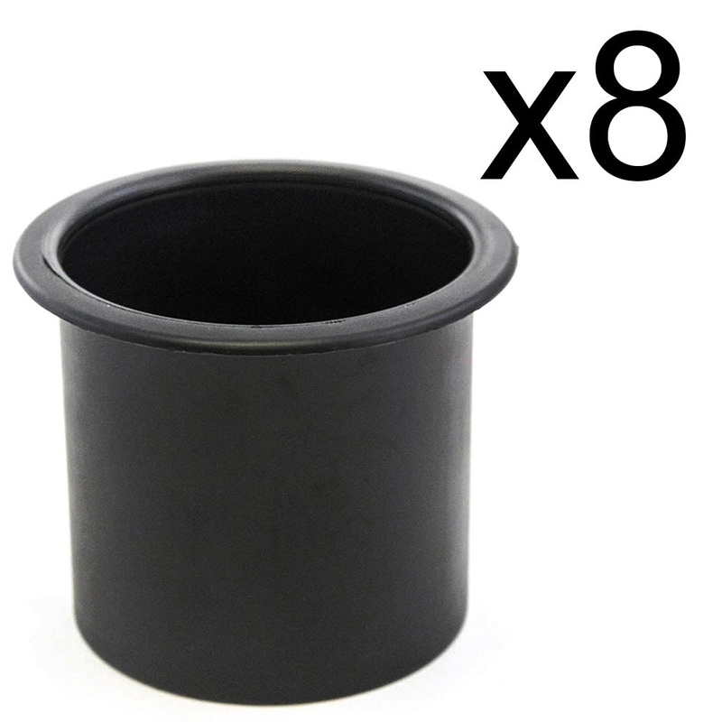 Eight (8) Black Plastic 2 7/8" Boat Rv Car Truck suv Cup Holders Poker Table