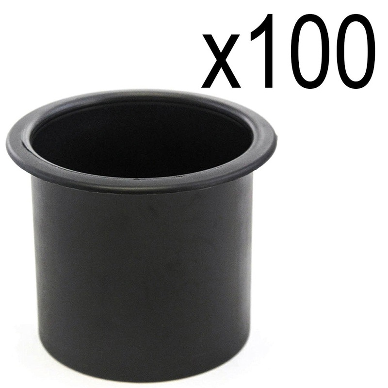 Lot Of 100 Aftermarket Princecraft 2 7/8 Inch Black Plastic Boat Cup Holders