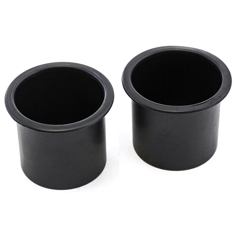 Set of (2) Black Drink Holder Plastic Boat Cup Holder 2 7/8 Inch Cup