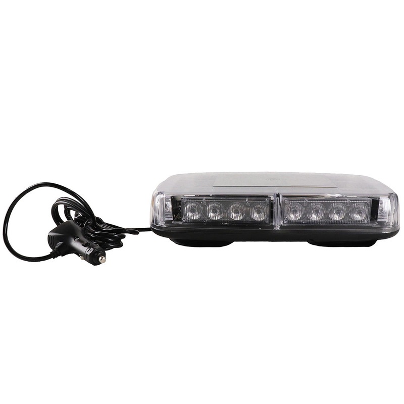 Low Profile Amber LED Warning Light, 8 Flash Patterns