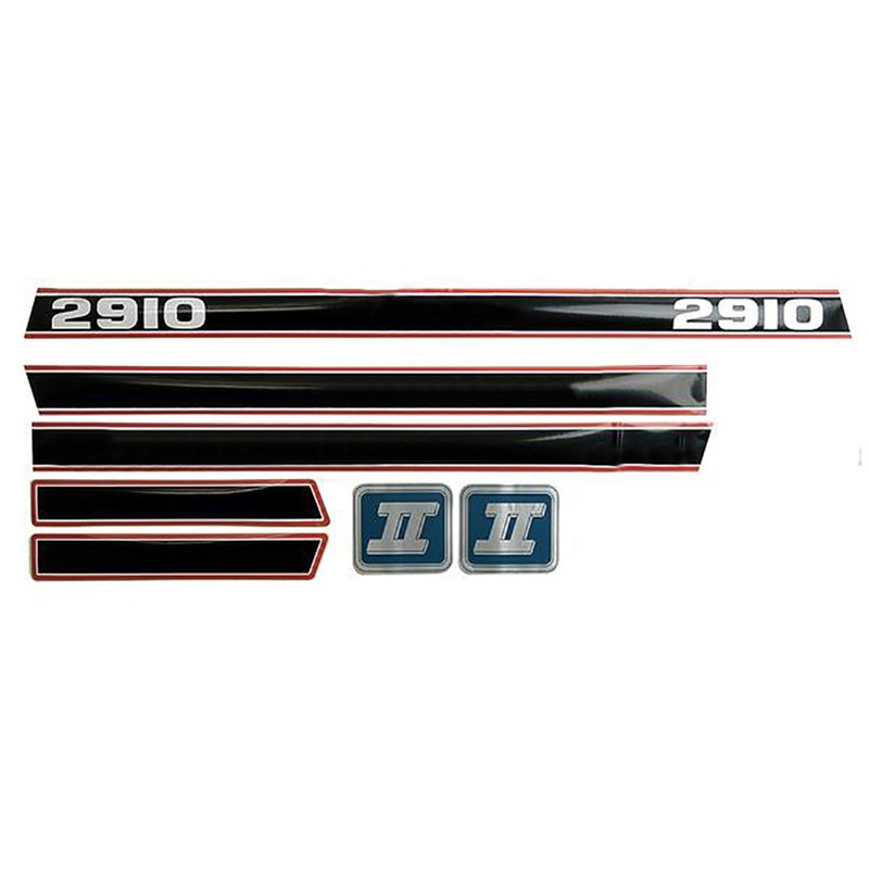 83953029 New Hood Decal Set Fits Ford Tractor 2910 w/ Black/Red Force II