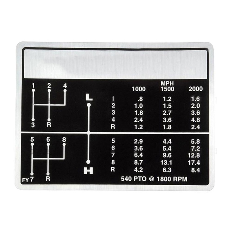 C5NN7B292FY Shift Pattern Decal Fits Ford Tractor 2000 3000 (2600 3600 231 7/76)