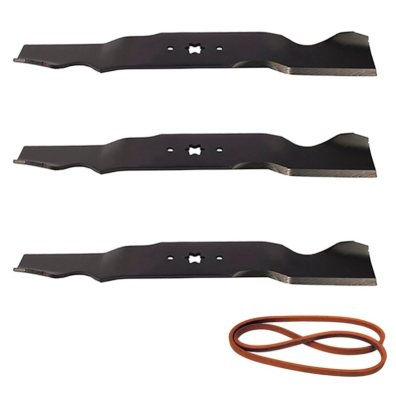 Mower Deck Belt & Blade Set Fits MTD Replaces 742-0677A
