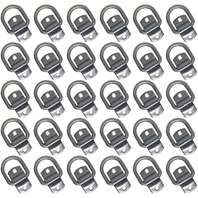 Qty 30: 1/2" Bolt-on D-Ring & Clip Fits Universal Replaces DR050-SC