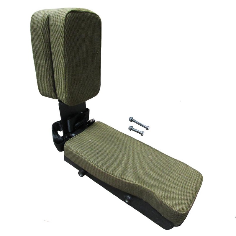 Side Kick Seat, Dark Brown Fabric Fits John Deere Replaces SR8301678