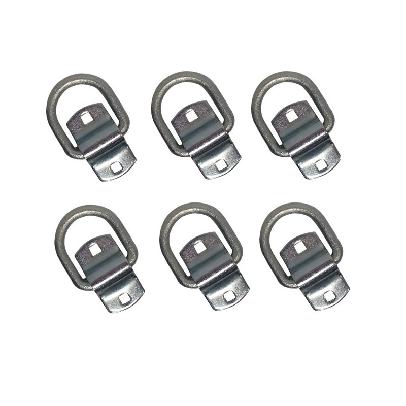 Qty 6: 1/2" Bolt-on D-Ring & Clip Fits Universal Replaces DR050-SC