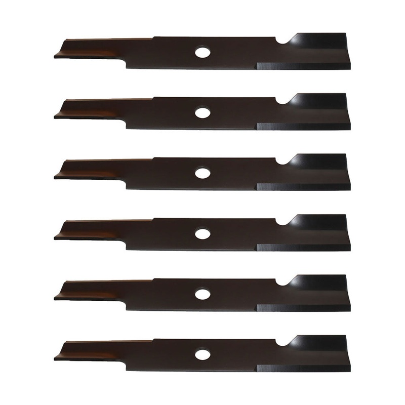 Qty 6: Notched Air-Lift Mower Blade Fits Exmark Replaces 103-6387